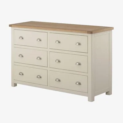 Downtown Provence Cream 6 Drawer Chest