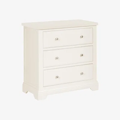 Downtown Rouen White 3 Drawer Chest of Drawers