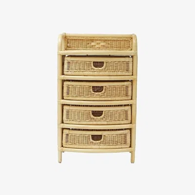 Downtown 4 Drawer Storage Unit Light Natural Wash