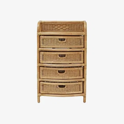 Downtown 4 Drawer Storage Unit Natural Wash
