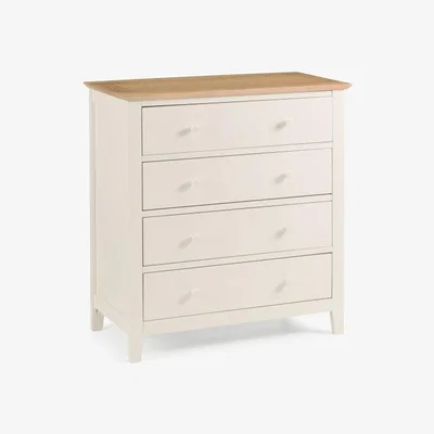 Downtown Julian Bowen Salerno 4 Drawer Chest Ivory/Oak