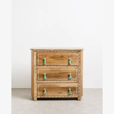 Oliver Bonas Riya Mango Wood Inlay Chest of Drawers