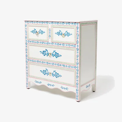 Oliver Bonas Aurélie White Mango Wood Chest of Drawers