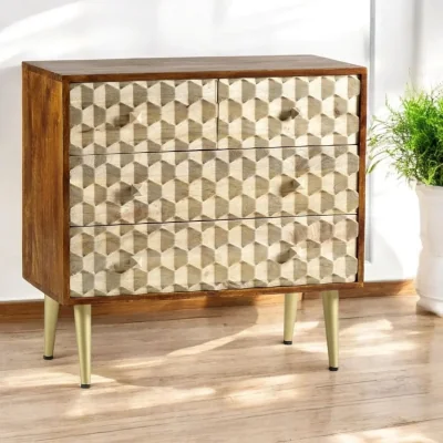 OAT Home Ennis Wooden Chest of 4 Drawers