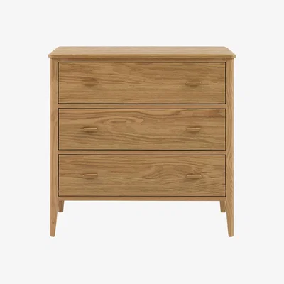 Perch and Parrow Alma 3 Drawer Chest of Drawers in Natural