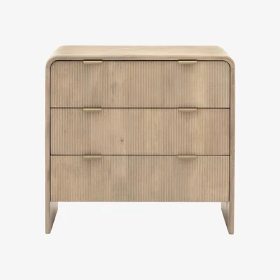 Perch and Parrow Rigato Chest of 3 Drawers