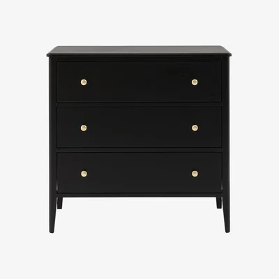 Perch and Parrow Ardena 3 Drawer Chest of Drawers in Black