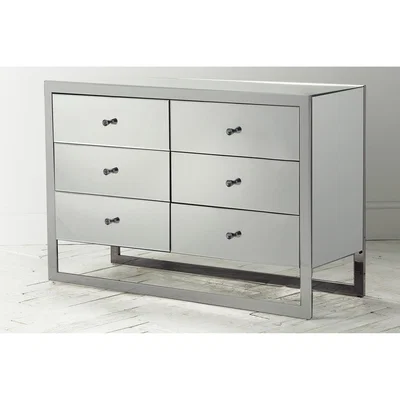 Perch and Parrow Inna Mirrored Chest of Six Drawers
