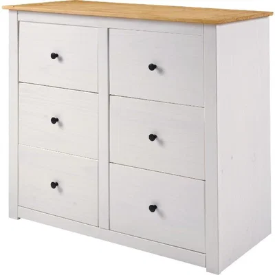 The Range Panama 6 Drawer Chest Of Drawers - White