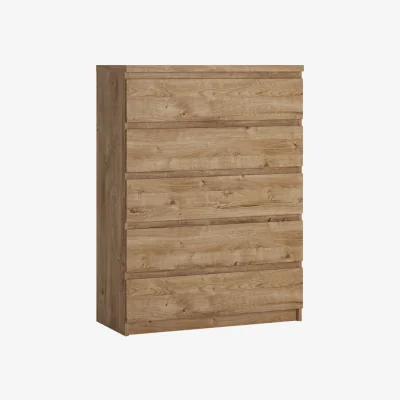 The Range Fribo Chest of 5 Drawers in Golden Ribbeck Oak - Golden Ribbeck Oak