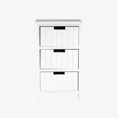 The Range New England White 3 Drawers Chest - White
