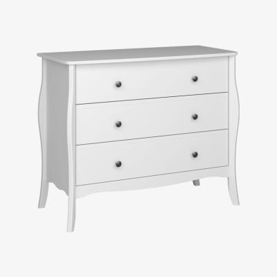 The Range Baroque Wide Chest of Drawers - White