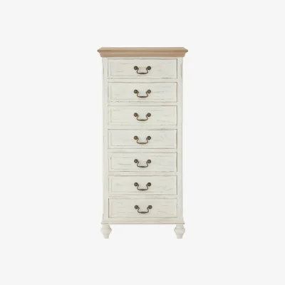 The Range Hendra Antique Style Chest of 7 Drawers - Cream
