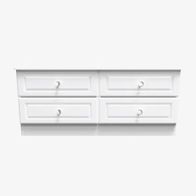 The Range Crystal Ready Assembled 4 Drawer Bed Box - White Matt
