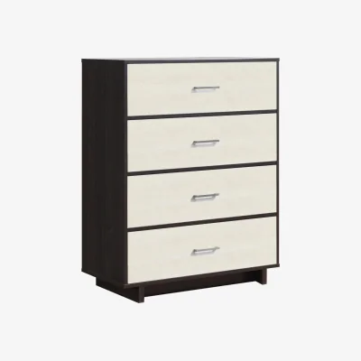 The Range Colebrook 4 Drawer Dresser EspressoVintage White - Espresso/Vintage White