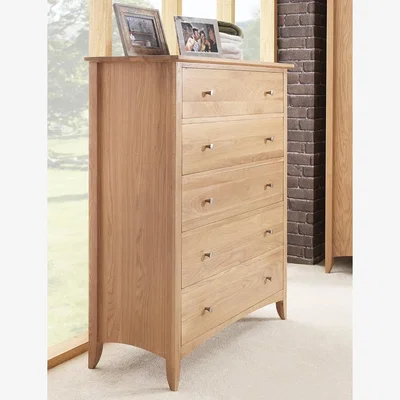 The Range Edward Hopper 5 Drawer Chest - Golden Oak