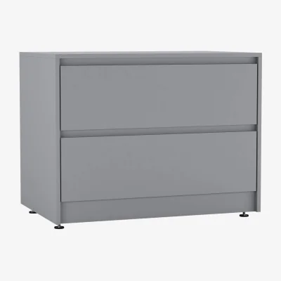 The Range 2 Drawer Chest Of Drawers With Raised Feet - Grey