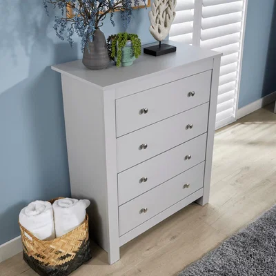 The Range Nyon 4 Drawer Bedroom Storage Chest Unit - Grey - Grey