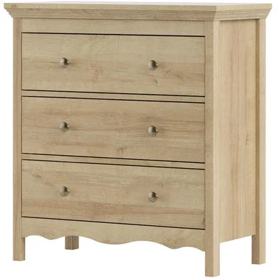 The Range Jonas & James Lina Chest of 3 Drawers - Riviera Oak