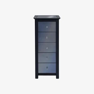 The Range Ayr 5 Drawer Narrow Mirrored Chest
