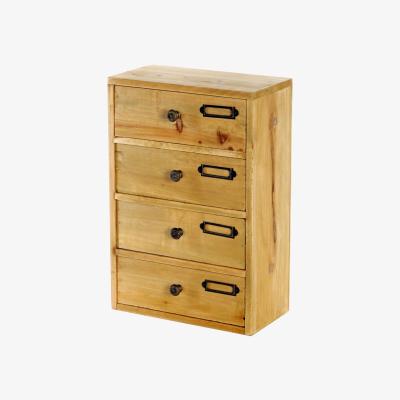 The Range Tall 4 Drawers Wooden Storage - Brown