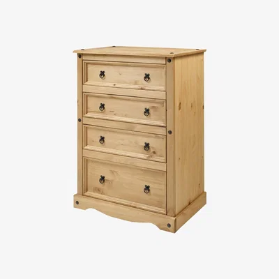 The Range Corona 4 Drawer Chest of Drawers - Antique Wax