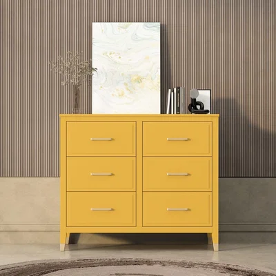 The Range Palazzi 6 Drawer Chest - Mustard