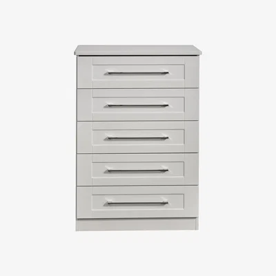 The Range York Ready Assembled 5 Drawer Chest - Grey Ash