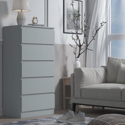 The Range Stora 5 Drawer Matt Grey Tall Chest Of Drawers - Grey
