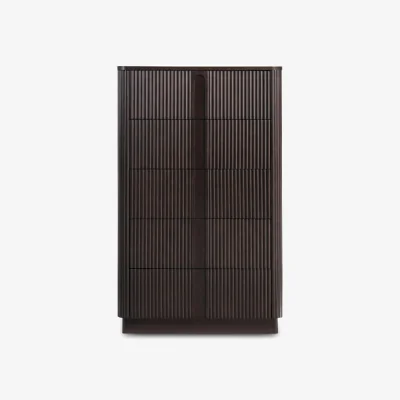 The Range 5-Drawer Chest of Drawers with Push-Open Design - Black
