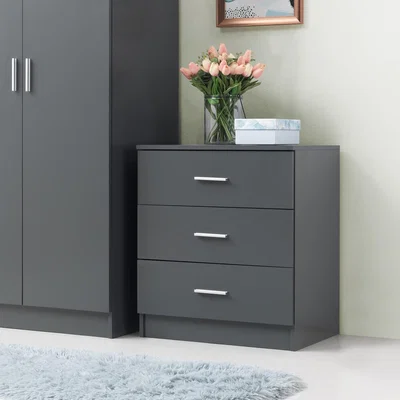 The Range Rio Costa 3 Drawer Chest - Grey