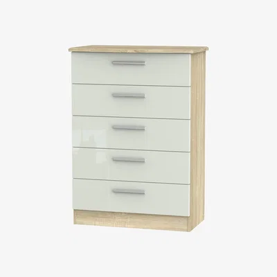 The Range Kensington Kashmir Five Drawer Chest - Bardolino