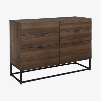 The Range Houston 6 Drawer Chest - Walnut