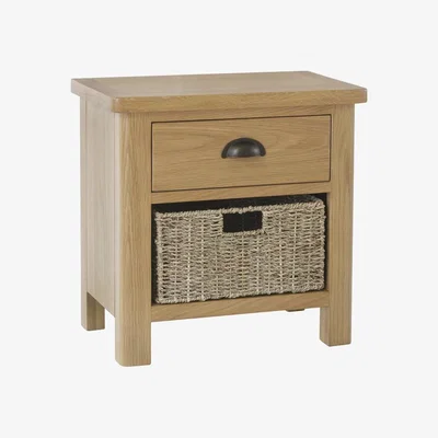 The Range Cambridge Drawer Unit With Wicker Baskets - Rustic Oak / 1
