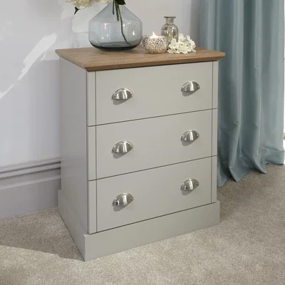 The Range Kendal 3 Drawer Chest - Grey