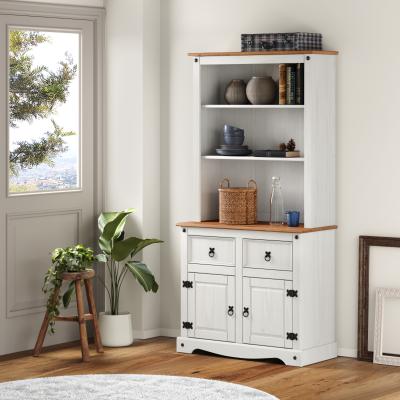 The Range Corona 2 Door Dresser - Distressed White Wax