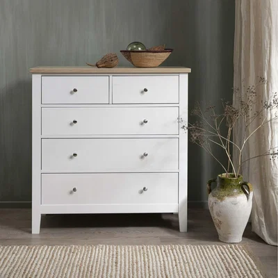 The Range Leines 5 Drawer Chest - White