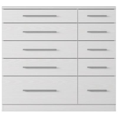 The Range Manhattan 10 Drawer Chest - White Ash