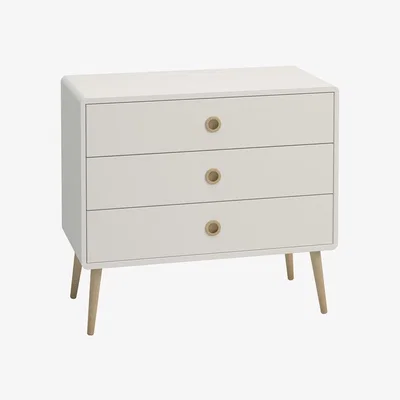 The Range Steens Softline 3 Drawer Wide Chest - White