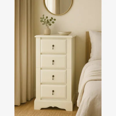 The Range Florence Ivory Chest of  4 Drawers - White