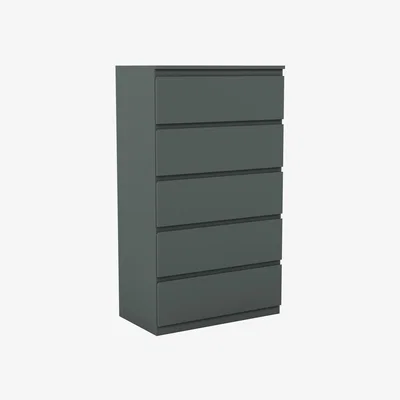 The Range Denver 5 Drawer Chest - Jasper Green