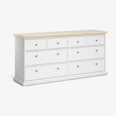 The Range Jonas & James Belleville Chest Of Drawers - White/Oak / 8