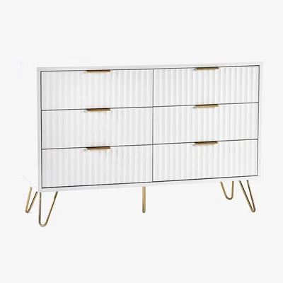 The Range Murano 6 Drawer Chest - White