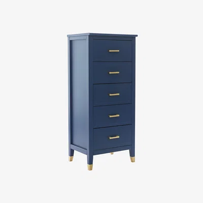 The Range Palazzi Narrow Chest with 5 Drawers - Navy