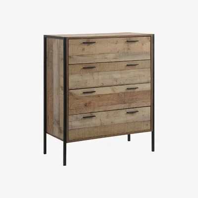 The Range Stretton Four Drawer Chest - Rustic Oak