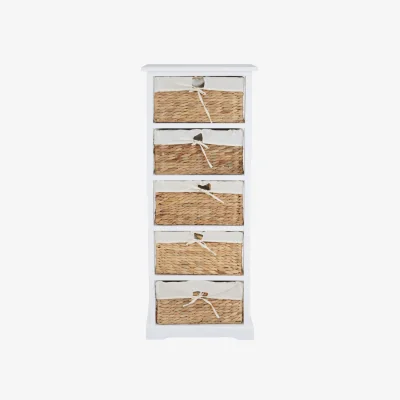 The Range Ashby 5 Seagrass Drawer Chest. - Natural