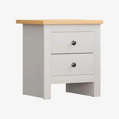 The Range Arlington 2 Drawer Bedside Chest - White