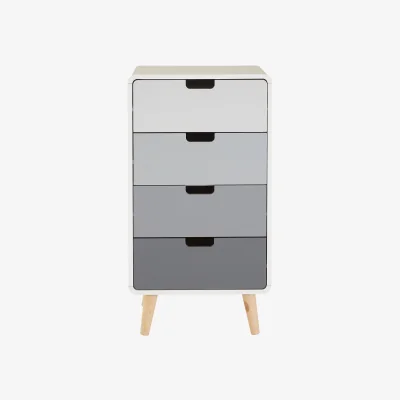 The Range Milo Chest of 4 Drawers - White, Grey