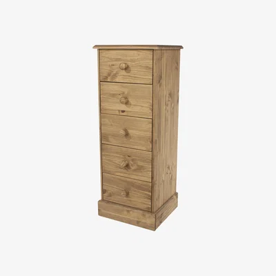 The Range Cotswold 5 drawer narrow chest  - Antique wax finish