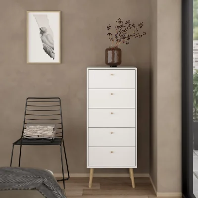 The Range Cumbria Chest 5 Drawers - White